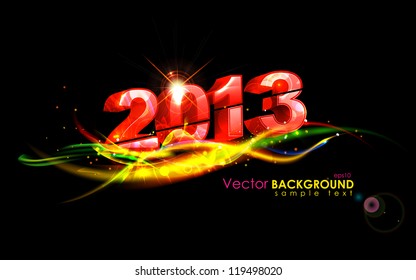 illustration of Happy New Year for 2013