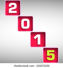 Illustration of Happy new year 2015 Text Design.