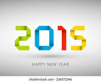 Illustration of Happy new year 2015 Text Design.