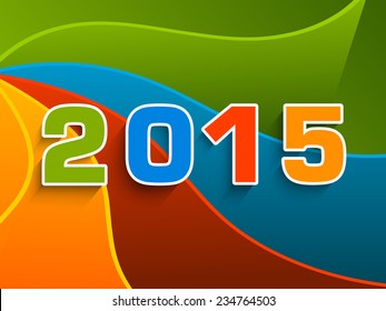 Illustration of Happy new year 2015 Text Design.