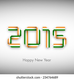 Illustration of Happy new year 2015 Text Design.