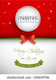 Illustration of Happy new year 2015 Text Design.