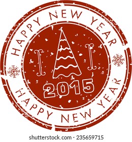 Illustration of Happy new year 2015 Text Design.