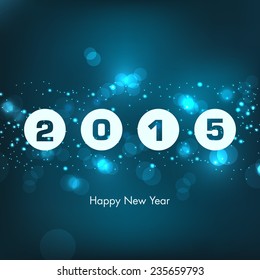 Illustration of Happy new year 2015 Text Design.