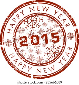 Illustration of Happy new year 2015 Text Design.