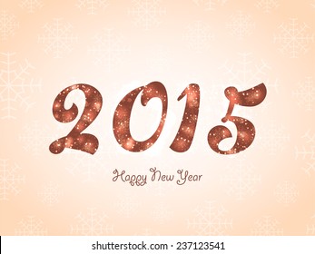 Illustration of Happy new year 2015 Text Design.