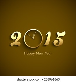 Illustration of Happy new year 2015 Text Design.