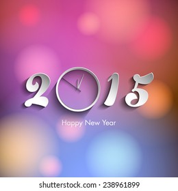 Illustration of Happy new year 2015 Text Design.