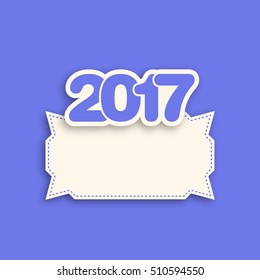 Illustration of happy new year, 2017.