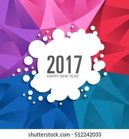 Illustration of happy new year, 2017.