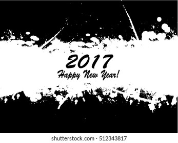 Illustration of happy new year, 2017