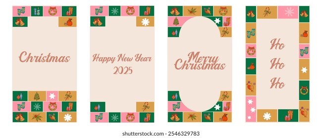 illustration of Happy New Year 2025 season Greeting template for banner, poster and designing