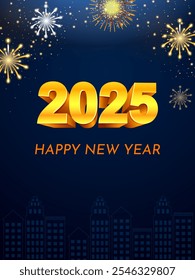 illustration of Happy New Year 2025 season Greeting template for banner, poster and designing