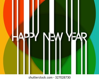 Illustration of happy new year.