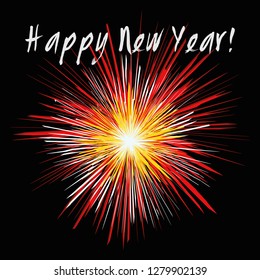 Illustration Happy New Year red for the creative use in graphic design