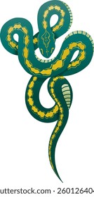 illustration of happy new year and snake year