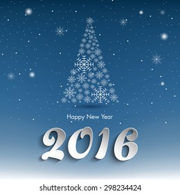 Illustration of happy new year,2016.