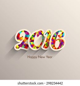 Illustration of happy new year,2016.