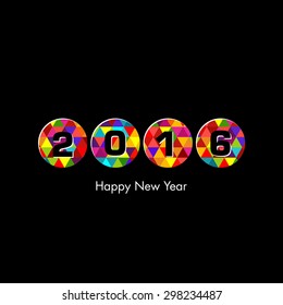 Illustration of happy new year,2016.
