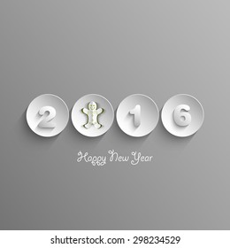 Illustration of happy new year,2016.