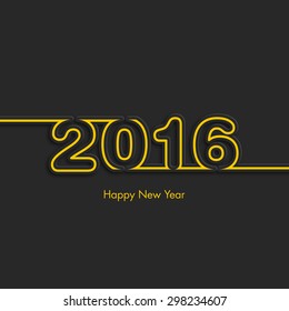 Illustration of happy new year,2016.