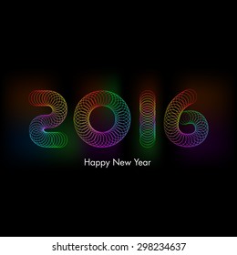 Illustration of happy new year,2016.