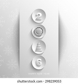Illustration of happy new year,2016.