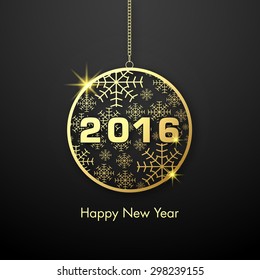 Illustration of happy new year,2016.