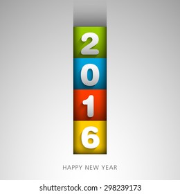 Illustration of happy new year,2016.