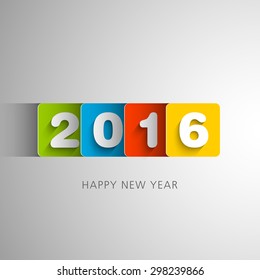 Illustration of happy new year,2016.