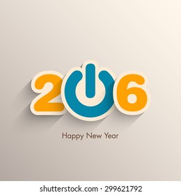 Illustration of happy new year,2016.