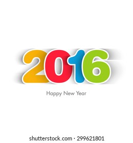 Illustration of happy new year,2016.