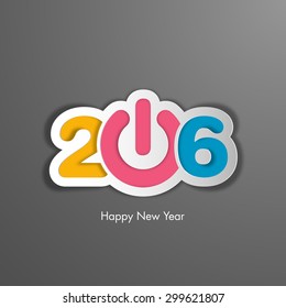 Illustration of happy new year,2016.