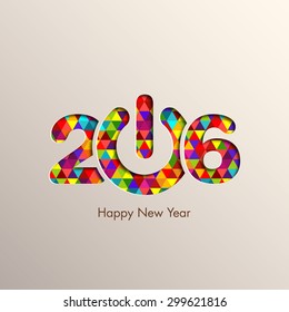 Illustration of happy new year,2016.