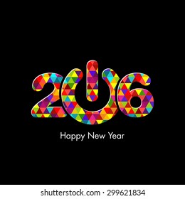 Illustration of happy new year,2016.