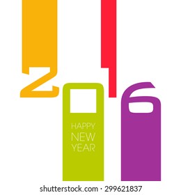Illustration of happy new year,2016.