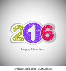 Illustration of happy new year,2016.