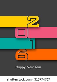 Illustration of happy new year,2016.