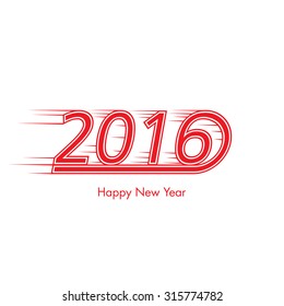 Illustration of happy new year,2016.