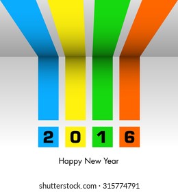 Illustration of happy new year,2016.