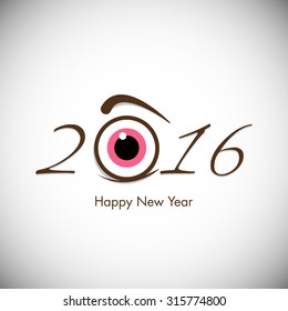 Illustration of happy new year,2016.