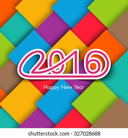Illustration of happy new year,2016.