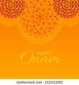 illustration Of Happy Onam Background
