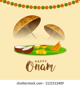 illustration Of Happy Onam Background