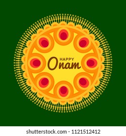 illustration Of Happy Onam Background