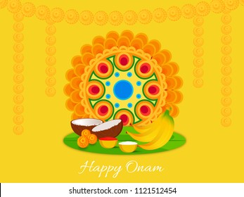 Illustration Happy Onam Background Stock Vector (Royalty Free ...