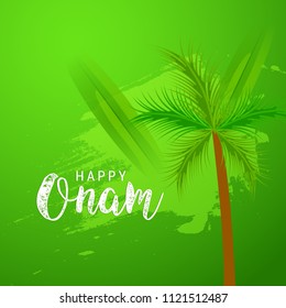 illustration Of Happy Onam Background