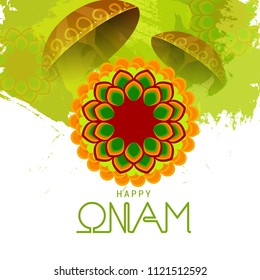 illustration Of Happy Onam Background