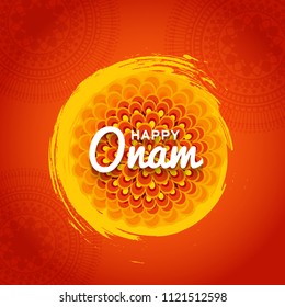 illustration Of Happy Onam Background