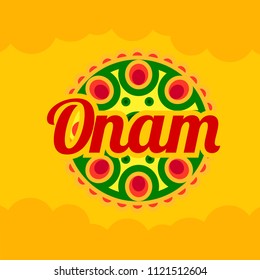 illustration Of Happy Onam Background
